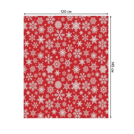 The tablecloth "Christmas snowflakes", rectangular, Saten, size 120x145 cm-1