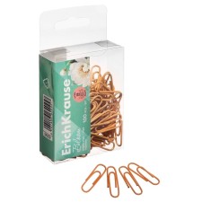 Office paper clips 28 mm, 100 pcs, Erichkrause 