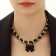 Choker "chain" with a bow, color black metal gold, 48 cm