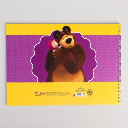 Album for drawing A4, 40 sheets 100 g/m², on the spring, Masha and the bear-2