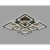 LED LED LED Ambrella Light, ICE, FA1738, 8XLED, 215 W, 16125LUM, 3000-6400K, black color, chrome