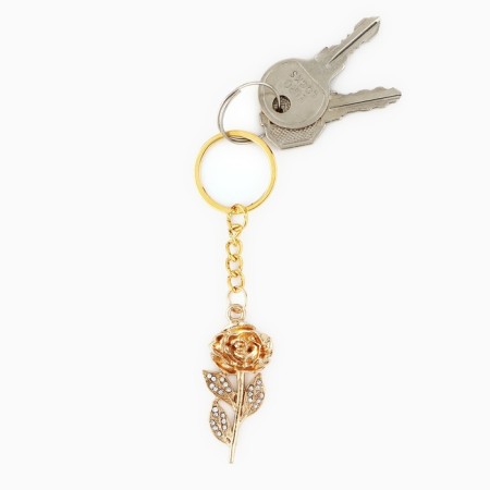 Rose key keychain, 10.8 x 2.8 cm-2