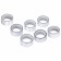 Adhesive Washi-tanks for decor with foil silver, 15 mm x 3 m (set 7 pcs) rice paper