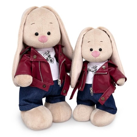Soft toy "Bunny mi in jacket and jeans", 25 cm-3
