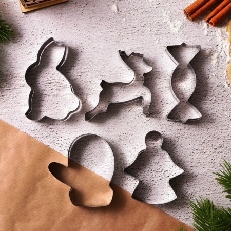A set of cookies "Winter adventures", metal, 10 pcs-5