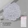 Knitted elements "Flowers", 4.5 × 4.5 cm, 10 pcs, white/chameleon