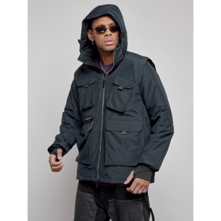 Luy jacket transformer male winter, size 56, dark blue color-7