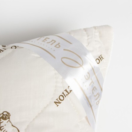 Pillow "Ethel", footing - sheep wool, 70x70 cm, tick-1