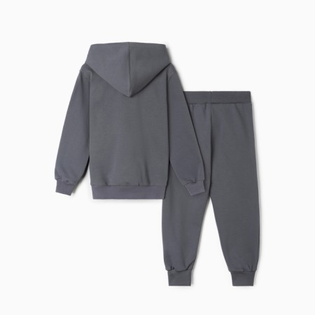 The kit for children (sweatshirt, trousers) was launched, dark gray color, height 128 cm-5