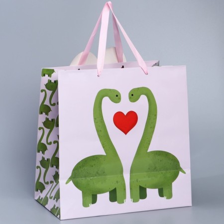 Gift package, packaging, "dinosaurs", 30 x 30 x 15 cm-2