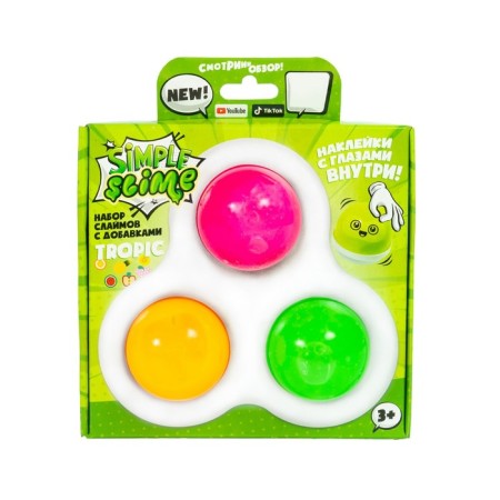 A set of slines with additives Simple Slime Tropic, 175 g