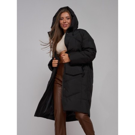 Coat insulated winter female, size 46, black color-21