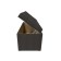 Puff with a lid and weighting, 800 × 400 × 420 mm, lunar matting, Coffee color