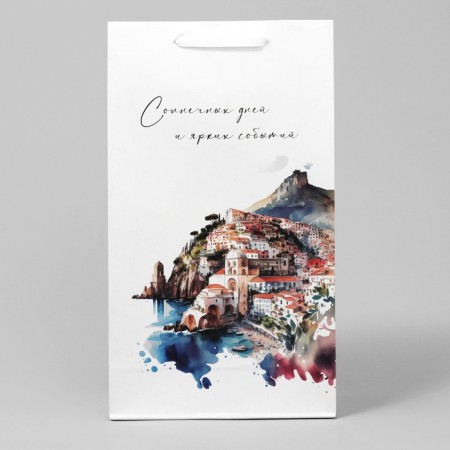 Gift package for two bottles, packaging, “Bright events”, 35 x 20 x 9 cm-4