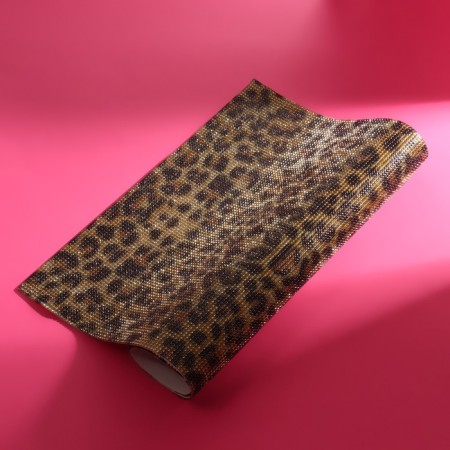 Rhinestones self -adhesive on the sheet, d = 2 mm, 40 × 24 cm, leopard coloring-1