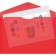 A4, 120 μm button, calligrata, transparent, red folder.