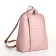 City backpack of artificial leather with lightning, pink color