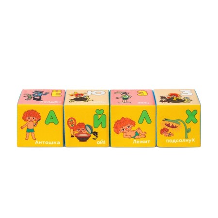 Set of soft cubes "Cartoons", 8*8 cm 944-6