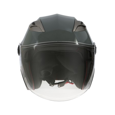 The helmet open with two visors, size S (55-56), model-BLD-708E, Gray glossy-5