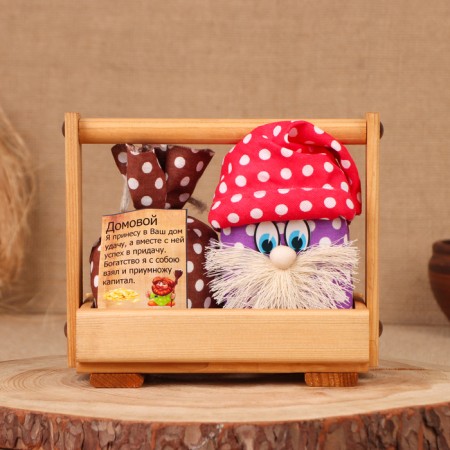 Amulet - brownie "Vasyok in the box", 15 x 16 cm, mix-5