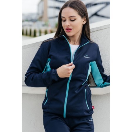 Sports Fomen's costume, size 48, dark blue color, turquoise-9