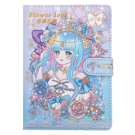 Gift notebook, A6+, 132 sheets, color block, with a stream on a magnet, PVC cover, "Anime", mix-1