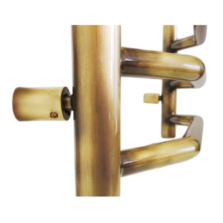 Domoterm electric heated towel rail "Laura", 500 x 800 mm, 10 crossbars, left, bronze-3