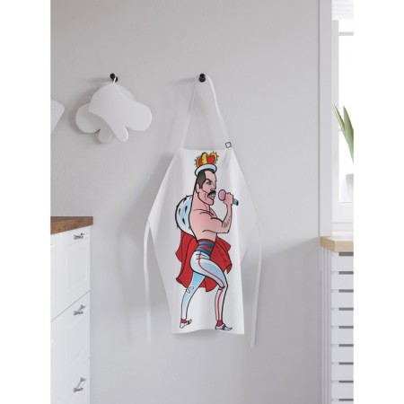 Apron kitchen with a photo print "Freddy Mercury", adjustable, size OS-1