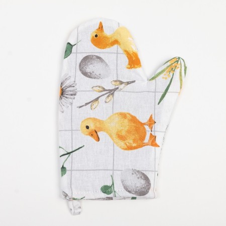 Set of Duckling kitchen shade: mittens 20x27 cm, take 19x19 cm, 100% cotton-2