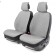 Front seats Car Performance, 2 pcs, Fiberflax (Len), Romb, Gray