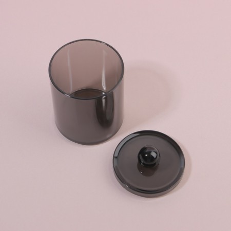Organizer for storage, with a lid, D - 7 × 10.5 cm, in the box, translucent/black color-3