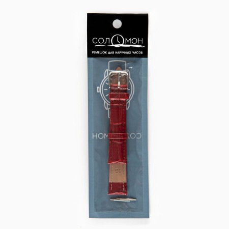 Solomon watch strap 16 mm, genuine leather, L-20 cm, red-brown-3