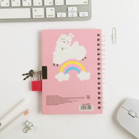 Notebook on the lock “Fluffy Secrets”, A6, 50 sheets.-5