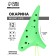 Owarin Music Life 12 holes, green, 17.5 x 9.5 x 4.5 cm