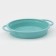 Silicone form for baking “Circle with handles”, 30.5 × 25 × 4.7 cm (inner diameter 24.7 cm), Biryuza color