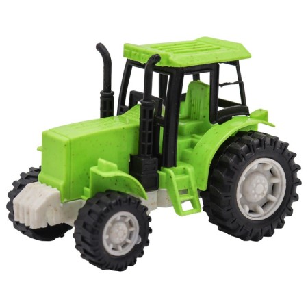 Eco-machine Funky Toys "Tractor", with a friction mechanism, green color, 12 cm
