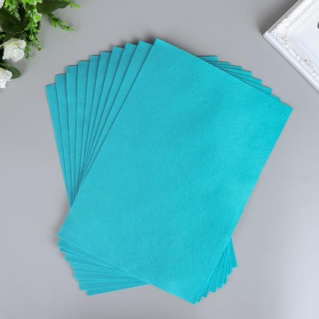 Soft felt "Blue turquoise" 1 mm (set of 10 sheets) A4 format format-2