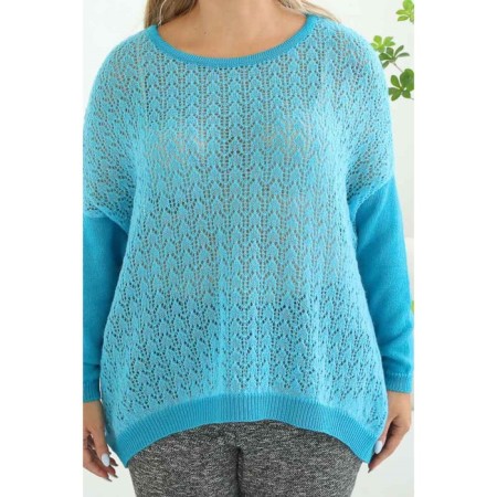 Female jumper, size 52, blue color-9