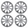 Wheel caps R16 "Voltek", silver, carbon, set 4 pcs