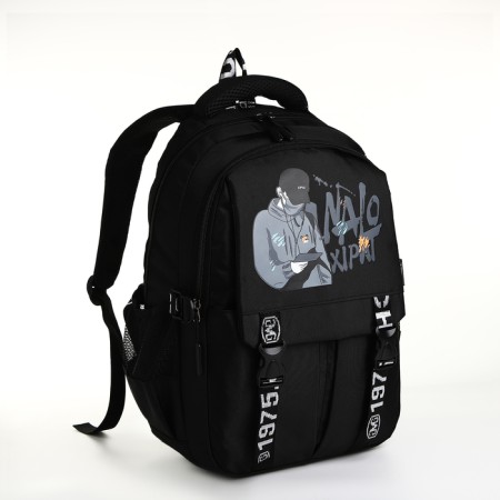 Youth backpack from lightning textiles, 5 pockets, black color-2