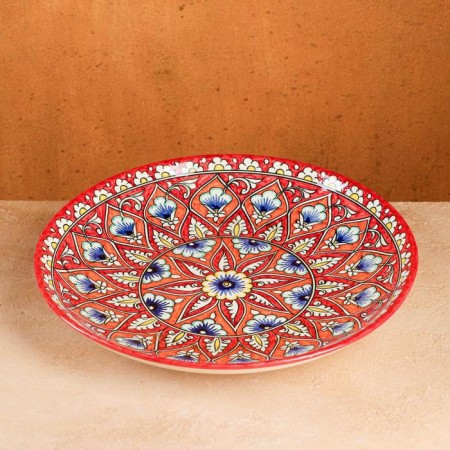 Largan Rishtan ceramics "Patterns", 32 cm, red