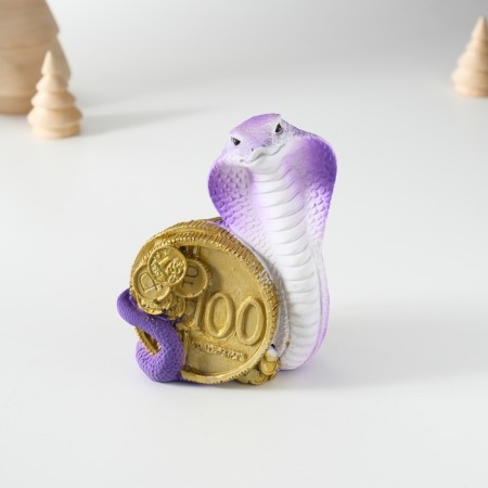 Piglite Polystone "Cobra with a coin" mix 8.5x6.5x10.5 cm-1