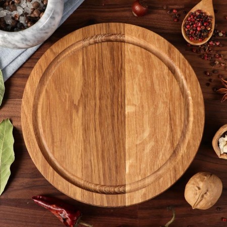 Menzhitsa wooden "pub", with a cutting board, D-20 cm, array of oak-1