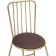 Stol on a metal frame lyrion metal/velor, gold/cocoa 44x52x86 cm