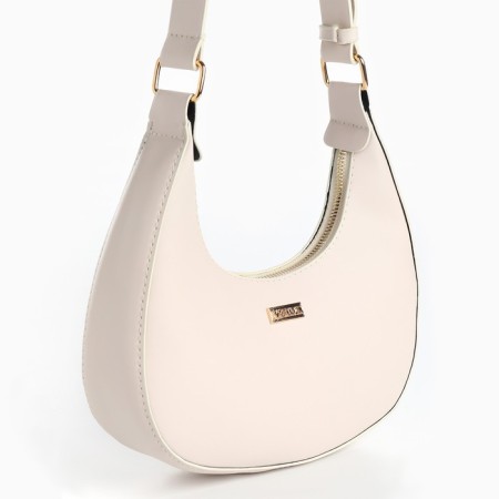 Women's bag made of artificial leather, 22x23x6 cm, beige color-8