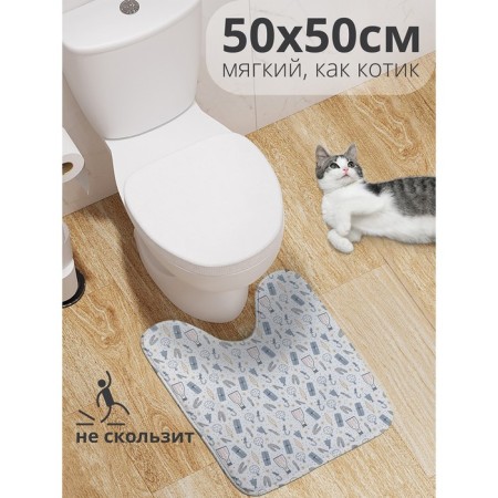 Rozhdestvensky toilet rug, anti -slip, size 50x50 cm