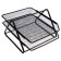 Horizontal paper tray, 2 compartments, in the grid, black