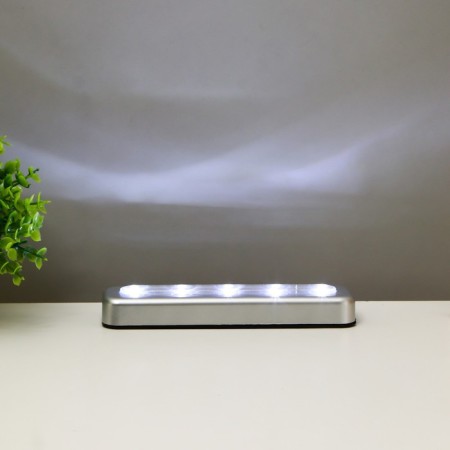 Night Pushlite "Martin" 5XLED 3AAA chrome 4.5x2.5x17cm Risalux-4