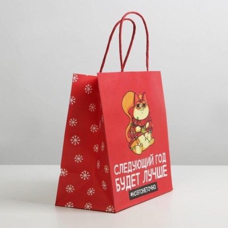 Gift package “Next year will be better”, 22 x 22 x 11 cm, new year-2
