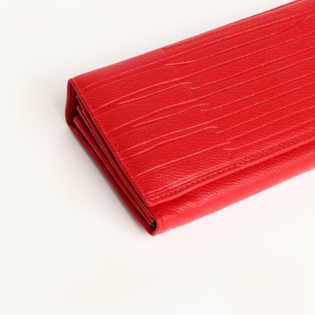 Women's wallet on magnets, red color-2